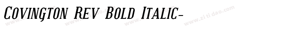 Covington Rev Bold Italic字体转换